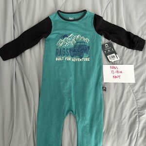 Rags to Raches Adventure One Piece - Teal and Black